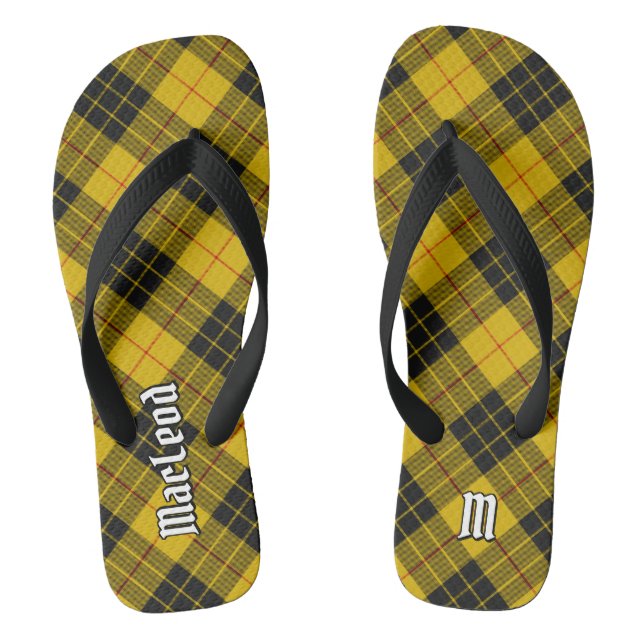 Clan Macleod of Lewis Tartan Flip Flops (Footbed)