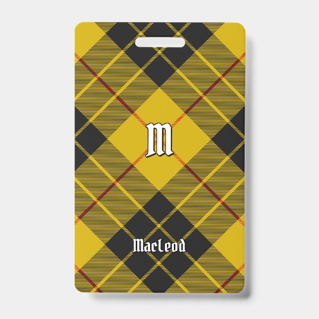 Clan Macleod of Lewis Tartan ID Badge (Front)
