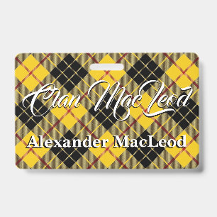 Clan MacLeod of Lewis Tartan ID Badge