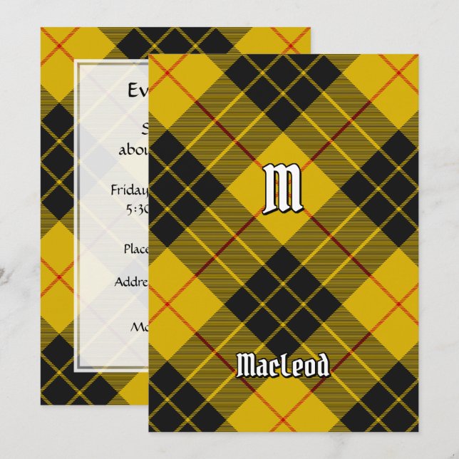 Clan Macleod of Lewis Tartan Invitation (Front/Back)