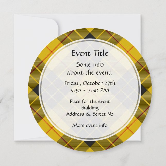 Clan Macleod of Lewis Tartan Invitation (Back)