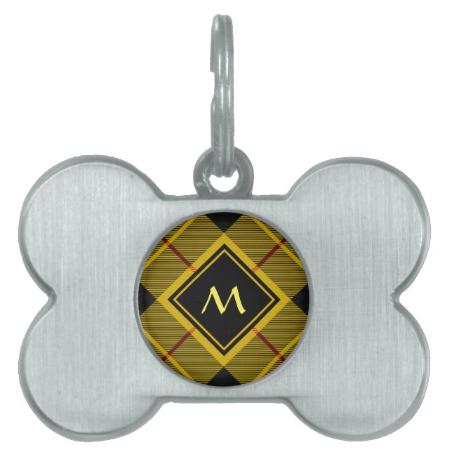 Clan Macleod of Lewis Tartan Pet ID Tag (Front)