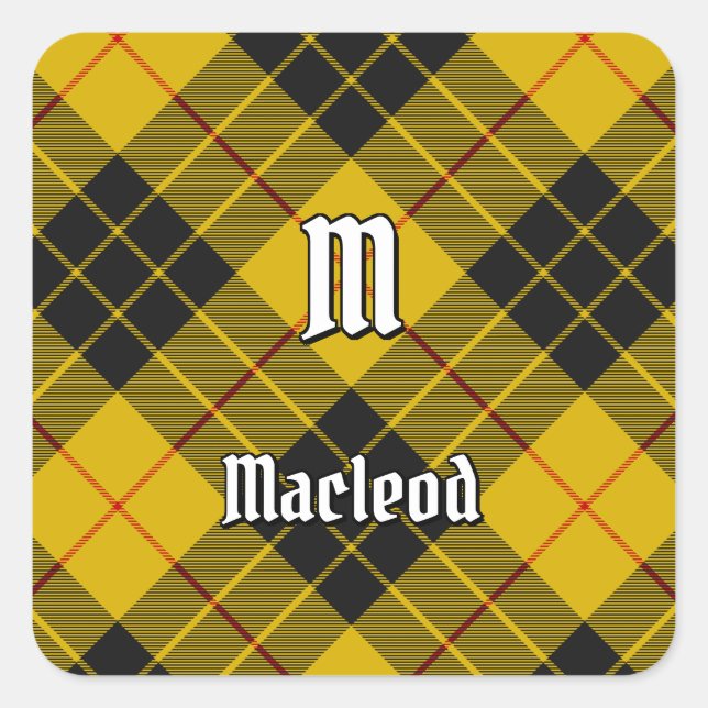 Clan Macleod of Lewis Tartan Square Sticker (Front)