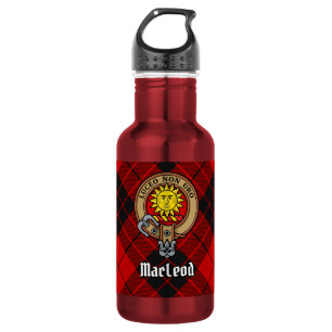 Clan MacLeod of Raasay Crest over Tartan 532 Ml Water Bottle