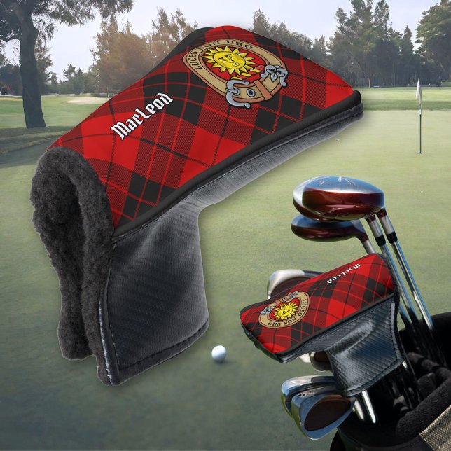 Clan MacLeod of Raasay Crest over Tartan Golf Head Cover (Creator Uploaded)