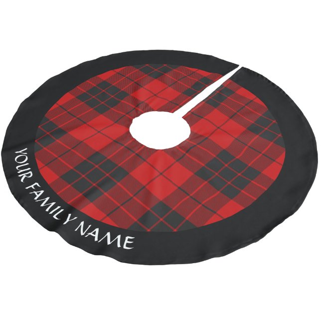 Clan Macleod of Raasay Tartan Brushed Polyester Tree Skirt (Angled)
