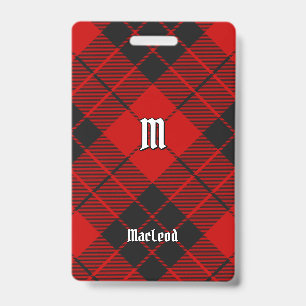 Clan Macleod of Raasay Tartan ID Badge