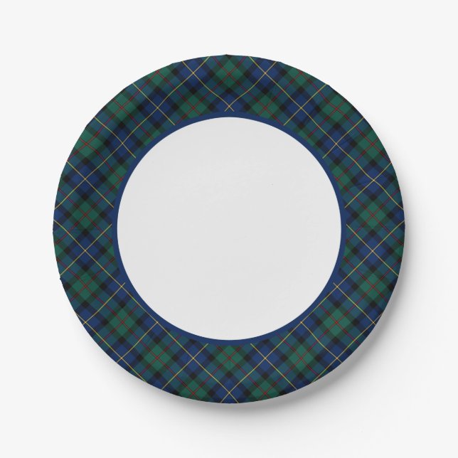 Clan MacLeod of Skye Tartan Border Paper Plate (Front)