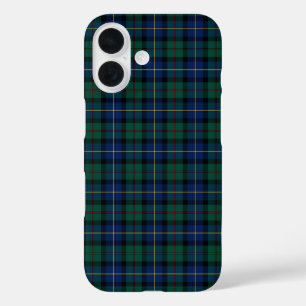 Clan MacLeod of Skye Tartan Green and Blue Plaid iPhone 16 Case
