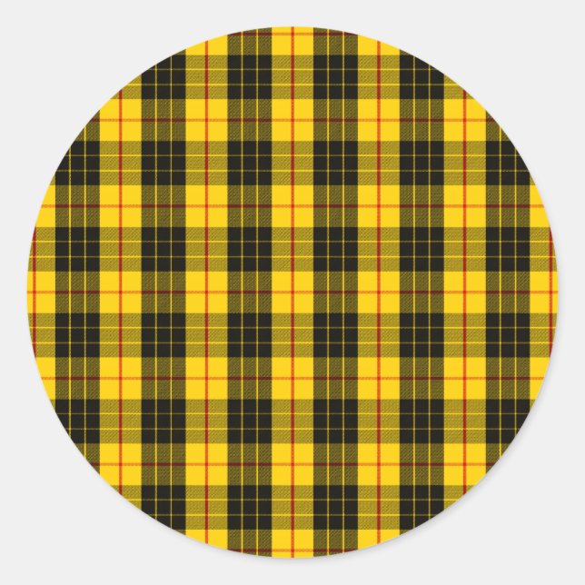Clan MacLeod Tartan Classic Round Sticker (Front)
