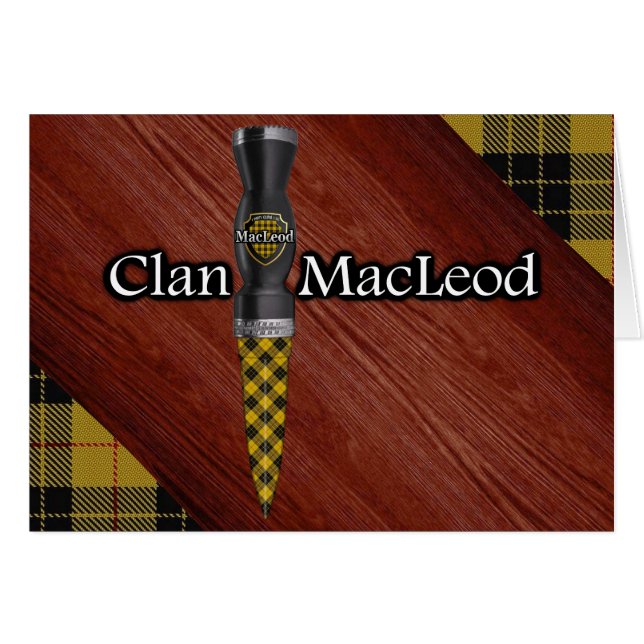 Clan MacLeod Tartan Sgian Dubh Blade (Front Horizontal)