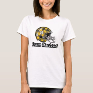 Clan MacLeod Tartan Team Football Helmet T-Shirt