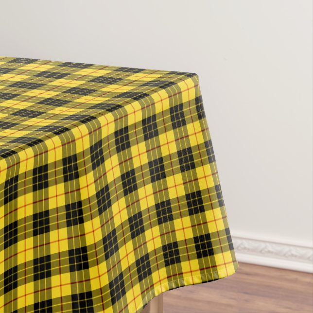 Clan MacLeod Yellow and Black Scottish Tartan Tablecloth (In Situ)
