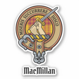 Clan MacMillan Crest over Dress Tartan