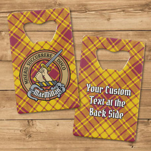 Clan MacMillan Crest over Dress Tartan