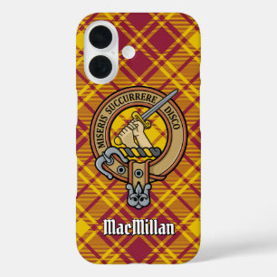 Clan MacMillan Crest over Dress Tartan iPhone 16 Case