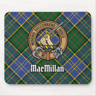 Clan MacMillan Crest over Hunting Tartan Mouse Mat