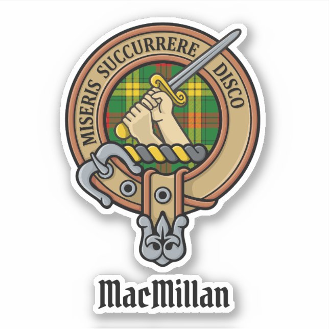 Clan MacMillan Crest over Tartan (Front)