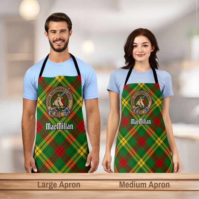 Clan MacMillan Crest over Tartan Apron (Creator Uploaded)
