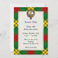 Clan MacMillan Crest over Tartan