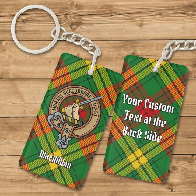 Clan MacMillan Crest over Tartan Key Ring (Creator Uploaded)