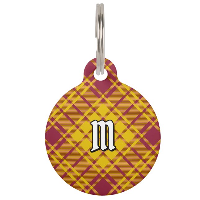 Clan MacMillan Dress Tartan Pet Tag (Front)