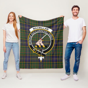 Clan MacMillan Hunting Modern Tartan Plaid Fleece Blanket