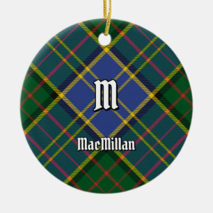 Clan MacMillan Hunting Tartan Ceramic Tree Decoration