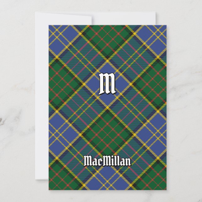 Clan MacMillan Hunting Tartan Invitation (Front)