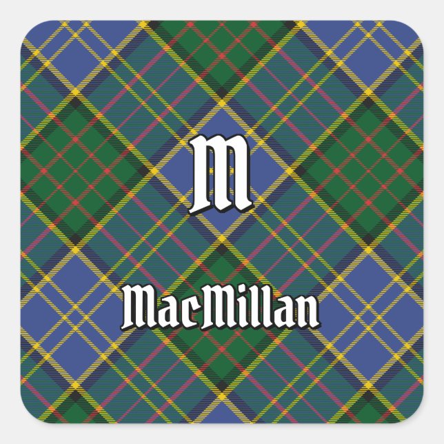 Clan MacMillan Hunting Tartan Square Sticker (Front)
