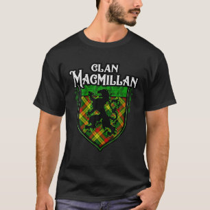 Clan Macmillan Surname Scottish Tartan Lion Rampan T-Shirt
