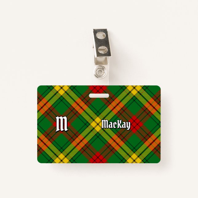 Clan MacMillan Tartan ID Badge (Front with Clip)