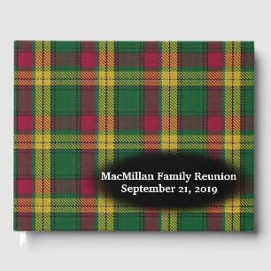 Clan MacMillan Tartan Plaid Family Reunion Guest Book
