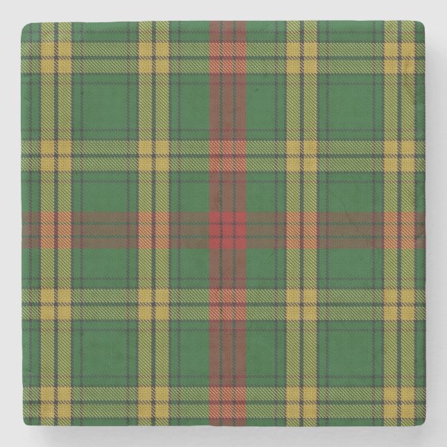 Clan MacMillan Tartan Plaid Stone Coaster (Front)