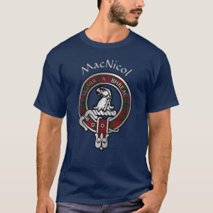 Clan MacNeacail (MacNicol/Nicolson) Crest & Tartan T-Shirt