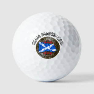 Clan MacNeacail Tartan Knot & Flag Golf Balls