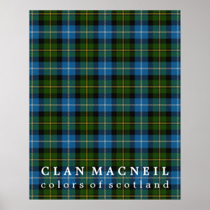 Clan MacNeil Colours of Scotland Tartan Poster