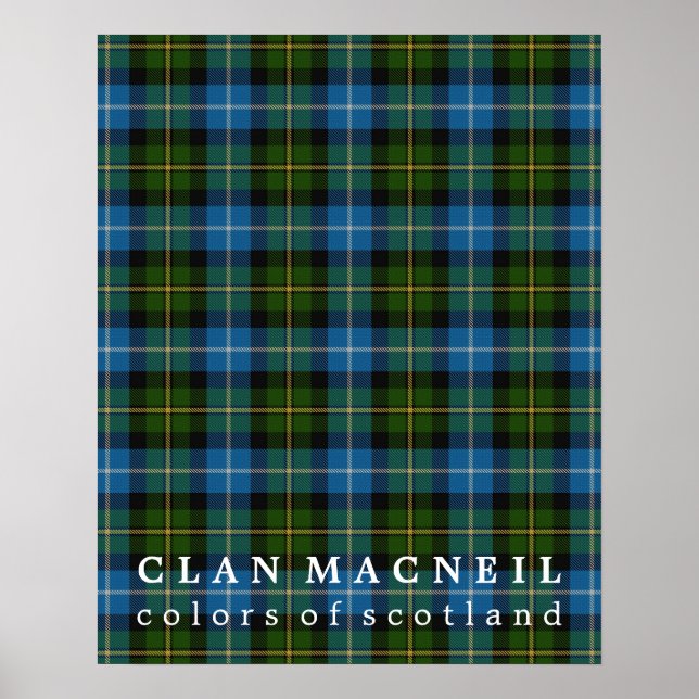 Clan MacNeil Colours of Scotland Tartan Poster (Front)