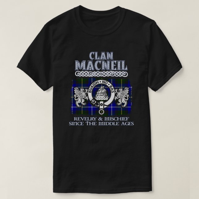 Clan MacNeil crest Scottish clans Scottish surname T-Shirt (Design Front)