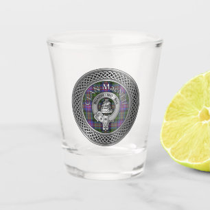 Clan MacNeil Crest & Tartan Knot Shot Glass