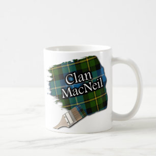 Clan MacNeil Tartan Paint Brush Cup Mug