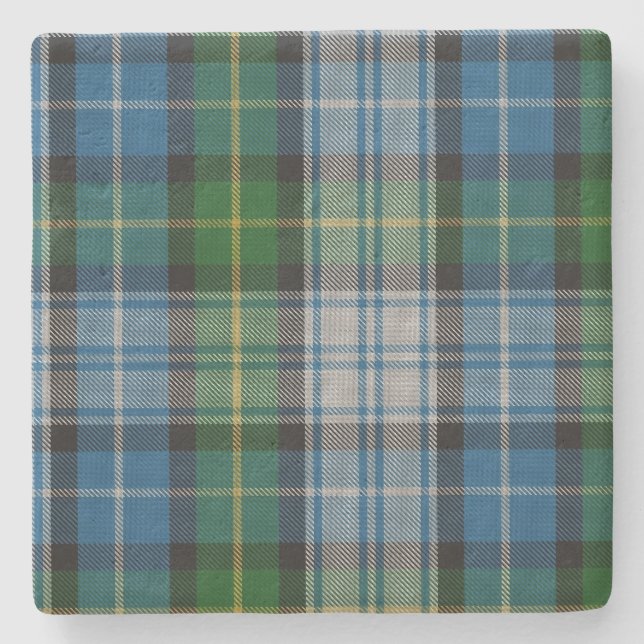 Clan MacNeil Tartan Plaid Stone Coaster (Front)