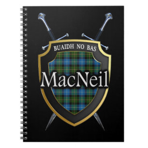 Clan MacNeil Tartan Shield & Swords Notebook