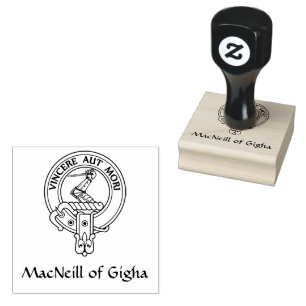 Clan MacNeill of Gigha Latin Crest Rubber Stamp