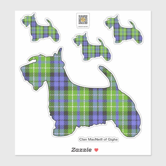 Clan MacNeill of Gigha Scottie Sticker (Sheet)
