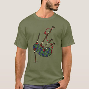 Clan MacNeill of Gigha Tartan Bagpipes T-Shirt