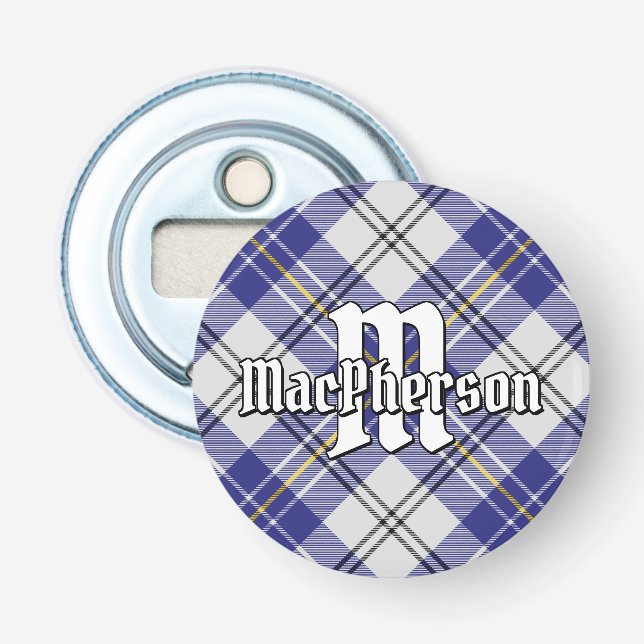 Clan MacPherson Blue Dress Tartan Bottle Opener (Front)