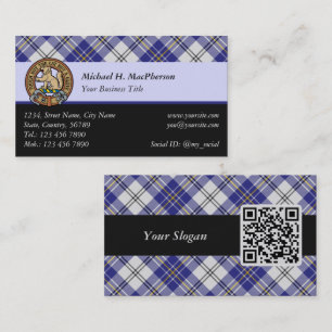Clan MacPherson Blue Dress Tartan Business Card