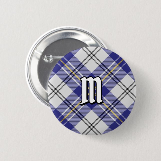 Clan MacPherson Blue Dress Tartan Button (Front & Back)
