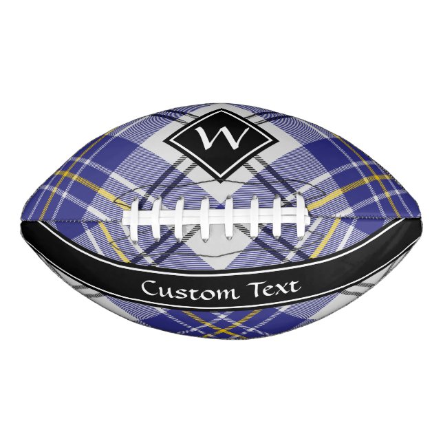 Clan MacPherson Blue Dress Tartan Football American Football (Front)